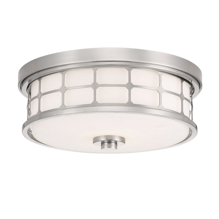 Quoizel QF3413BN Two Light Flush Mount, Brushed Nickel