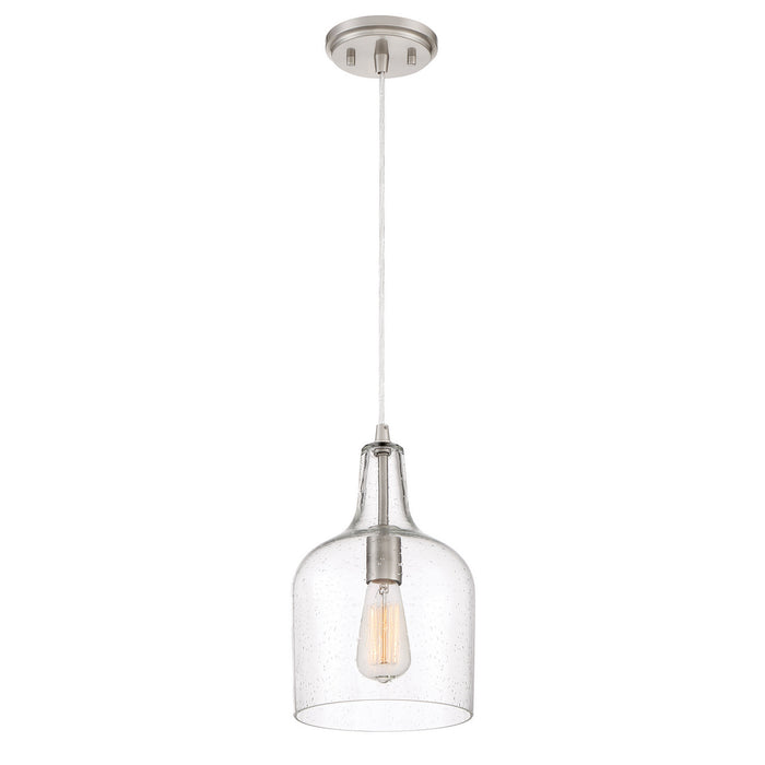 Quoizel QPP3402BN One Light Mini Pendant, Brushed Nickel