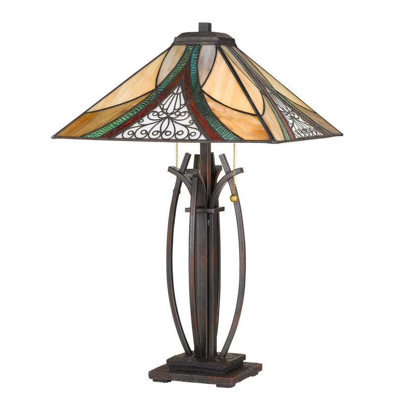 Quoizel TF3342TVA Two Light Table Lamp, Valiant Bronze