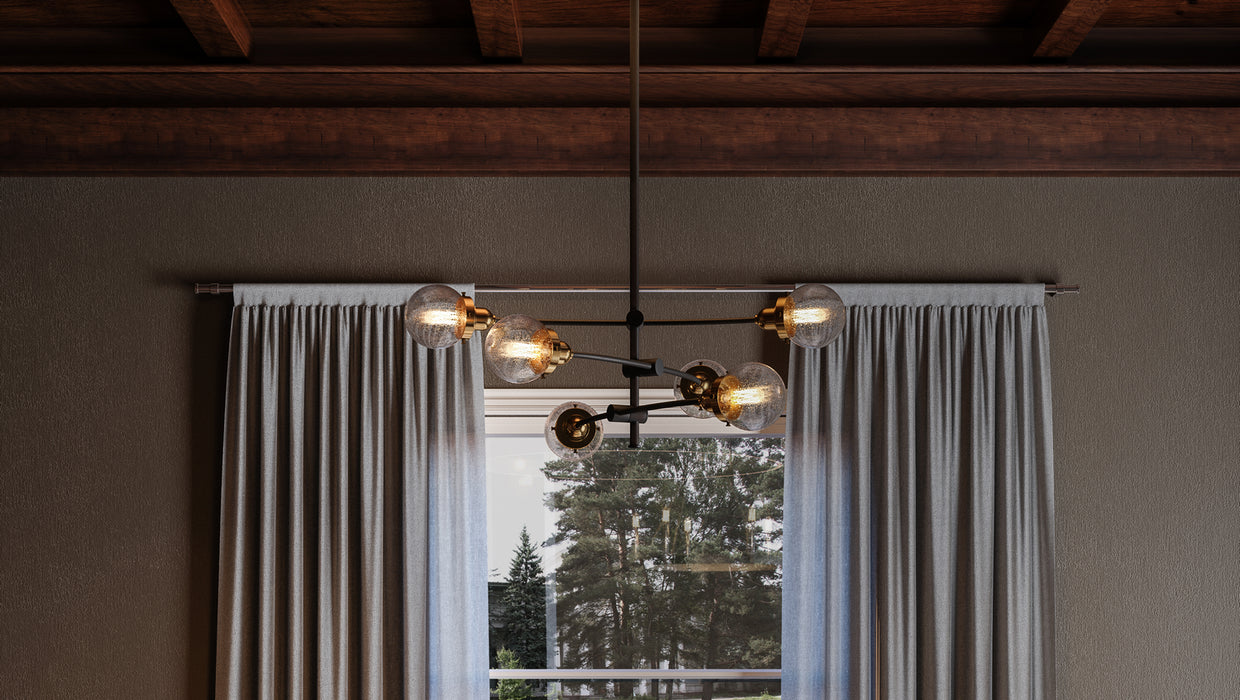 Quoizel TNC5006WT Six Light Chandelier, Western Bronze