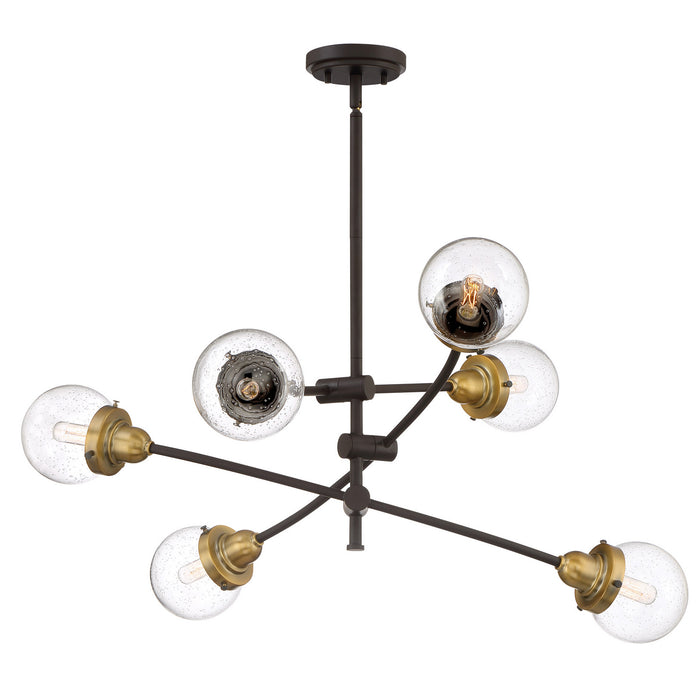 Quoizel TNC5006WT Six Light Chandelier, Western Bronze