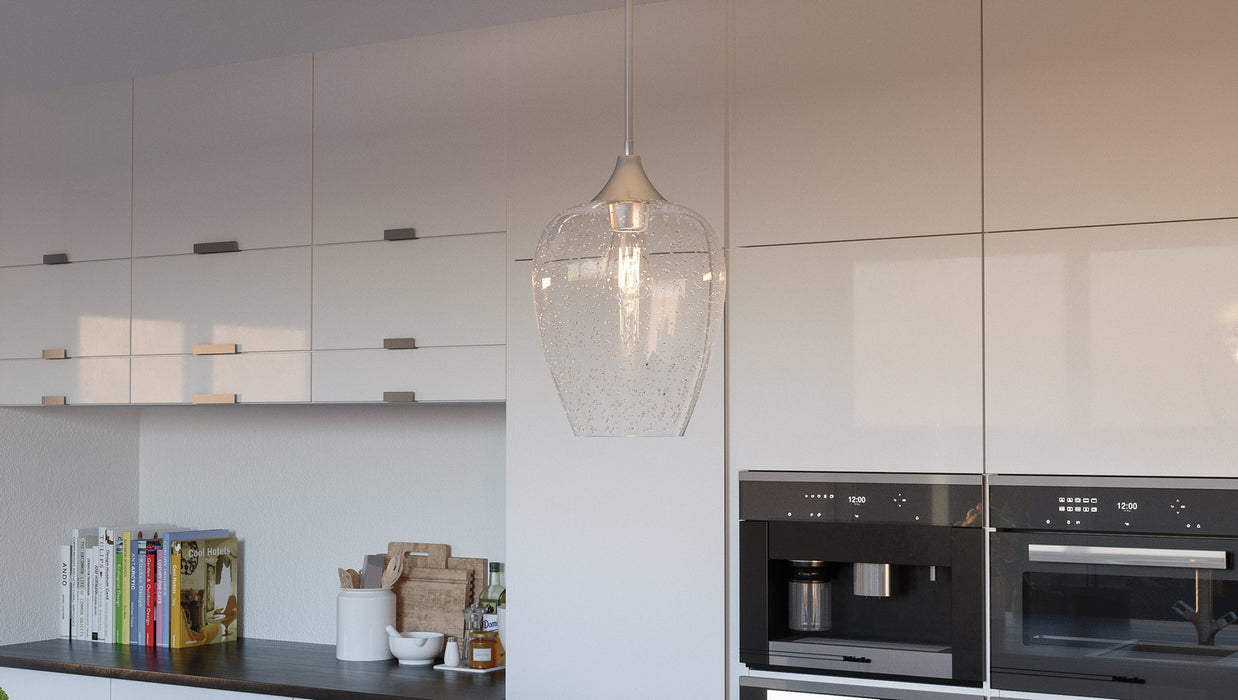 Quoizel TWE1510BN One Light Mini Pendant, Brushed Nickel