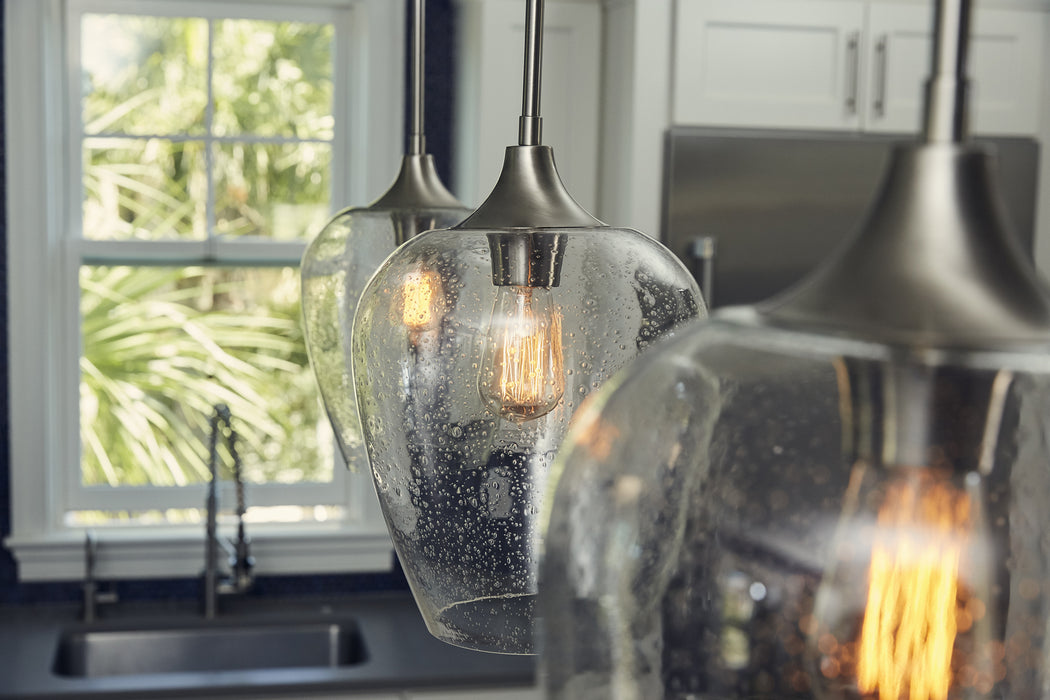 Quoizel TWE1510BN One Light Mini Pendant, Brushed Nickel