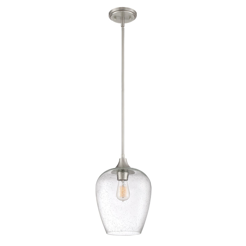 Quoizel TWE1510BN One Light Mini Pendant, Brushed Nickel