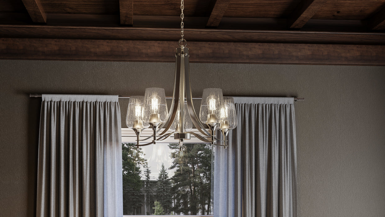 Quoizel TWE5005BN Five Light Chandelier, Brushed Nickel