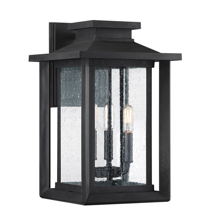 Quoizel WKF8411EK Three Light Outdoor Wall Lantern, Earth Black