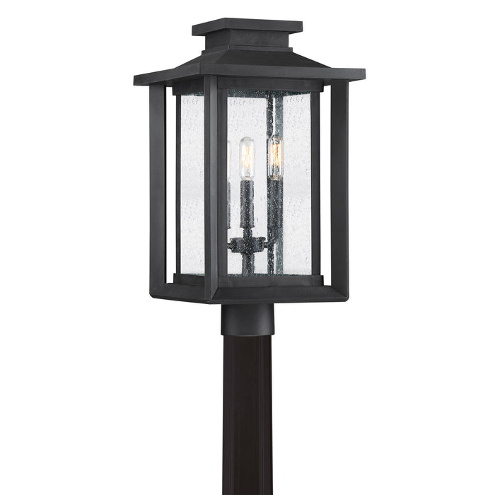 Quoizel WKF9011EK Three Light Outdoor Post Lantern, Earth Black