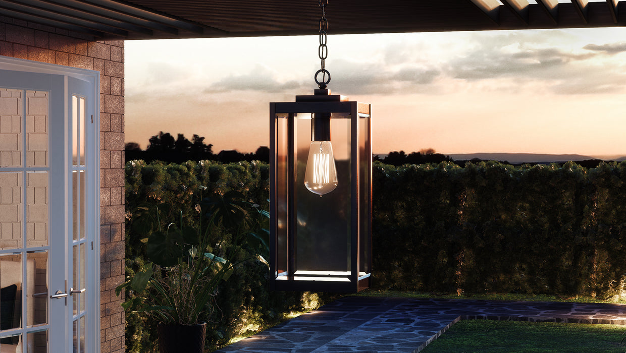 Quoizel WVR1907EK One Light Outdoor Hanging Lantern, Earth Black