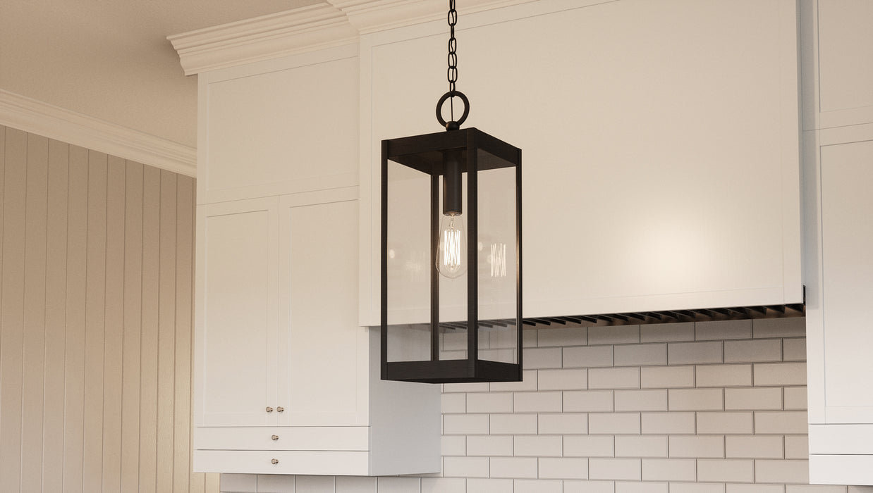 Quoizel WVR1907EK One Light Outdoor Hanging Lantern, Earth Black