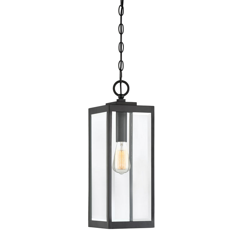 Quoizel WVR1907EK One Light Outdoor Hanging Lantern, Earth Black
