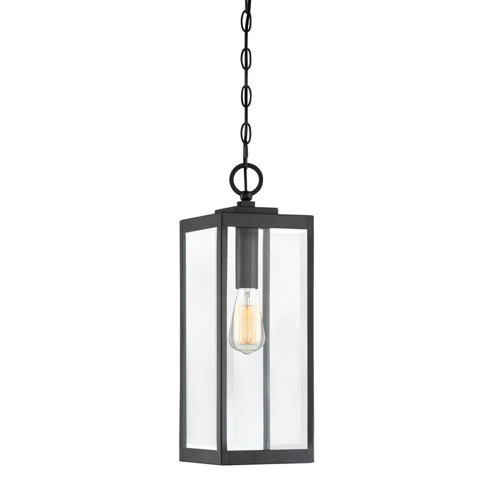 Quoizel WVR1907EK One Light Outdoor Hanging Lantern, Earth Black