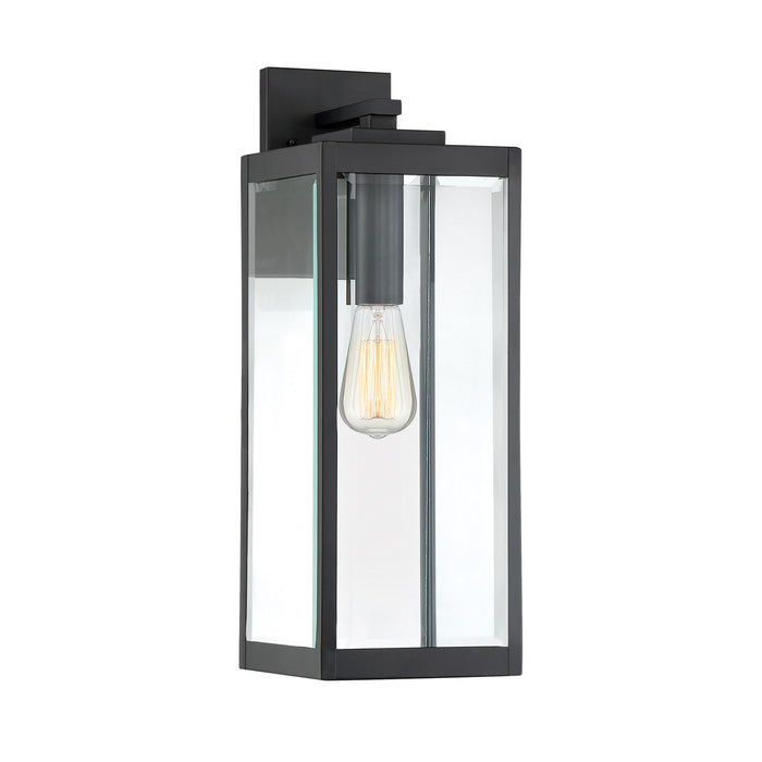 Quoizel WVR8407EK One Light Outdoor Wall Lantern, Earth Black