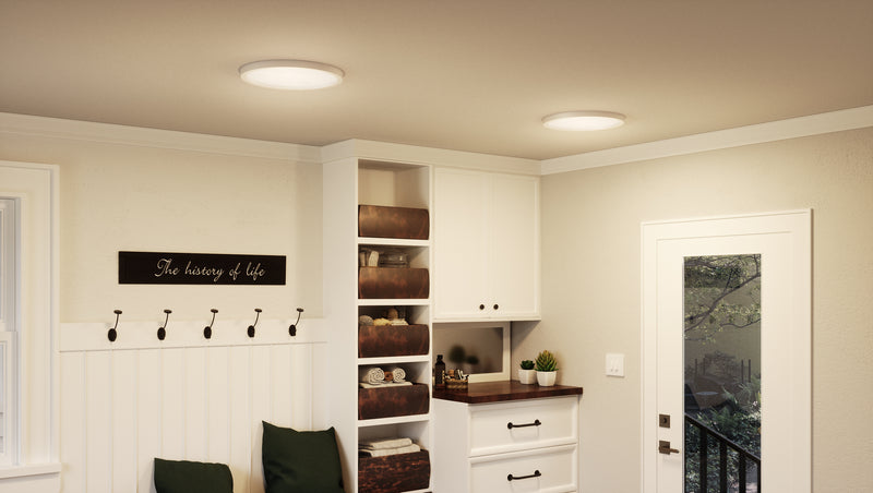 Quoizel OST1715W LED Flush Mount, Matte White