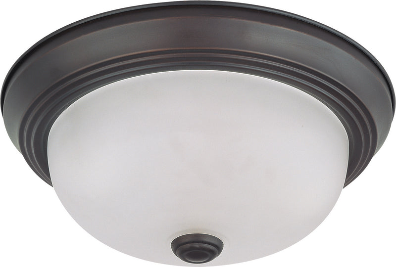 Nuvo Lighting 60-6010 Two Light Flush Mount, Mahogany Bronze