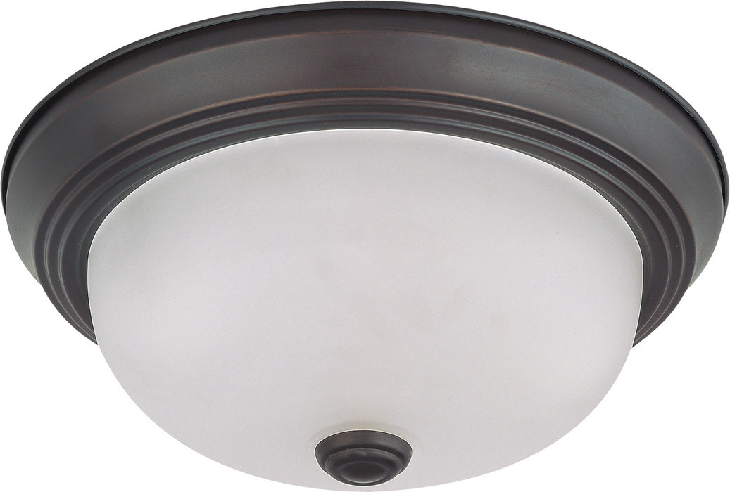 Nuvo Lighting 60-6010 Two Light Flush Mount, Mahogany Bronze