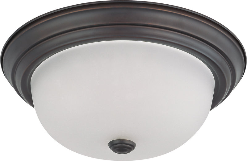 Nuvo Lighting 60-6011 Two Light Flush Mount, Mahogany Bronze