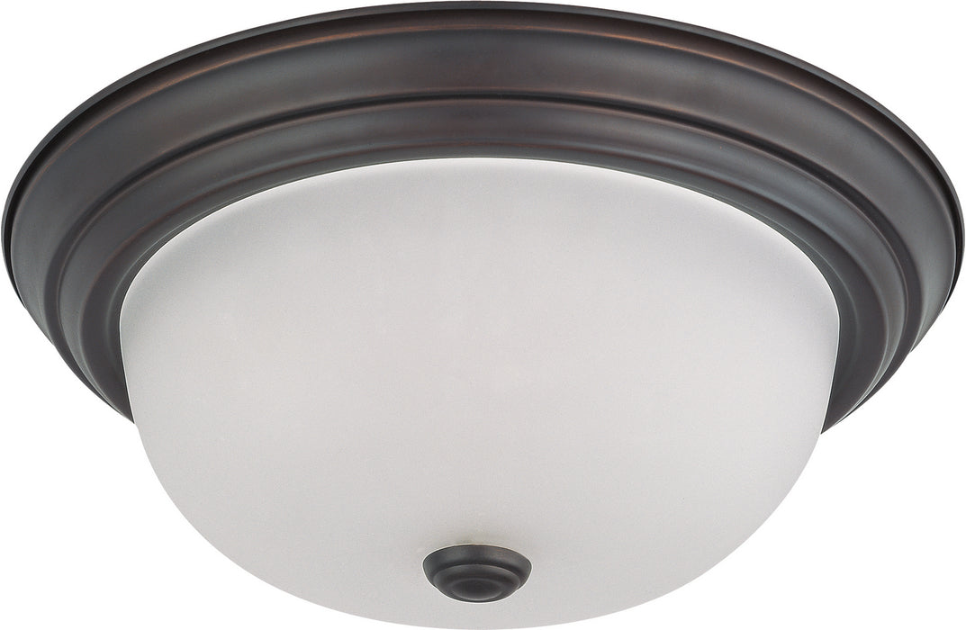 Nuvo Lighting 60-6011 Two Light Flush Mount, Mahogany Bronze