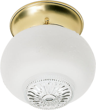 Nuvo Lighting 60-6029 One Light Flush Mount, Polished Brass