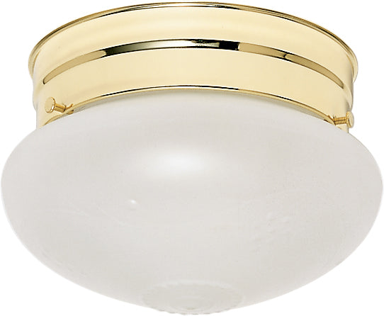 Nuvo Lighting 60-6030 One Light Flush Mount, Polished Brass