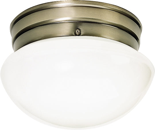 Nuvo Lighting 60-6114 One Light Flush Mount, Antique Brass