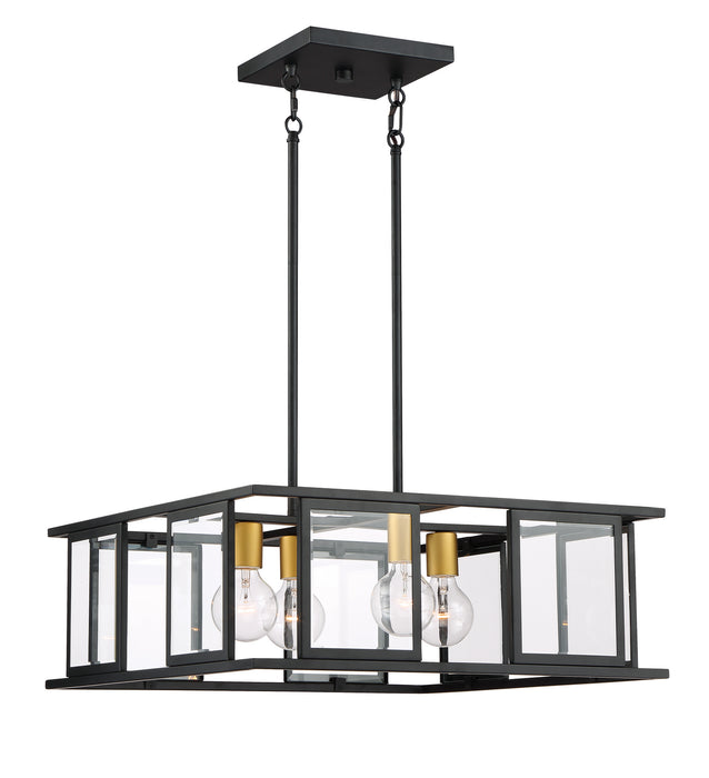 Nuvo Lighting 60-6414 Four Light Pendant, Midnight Bronze