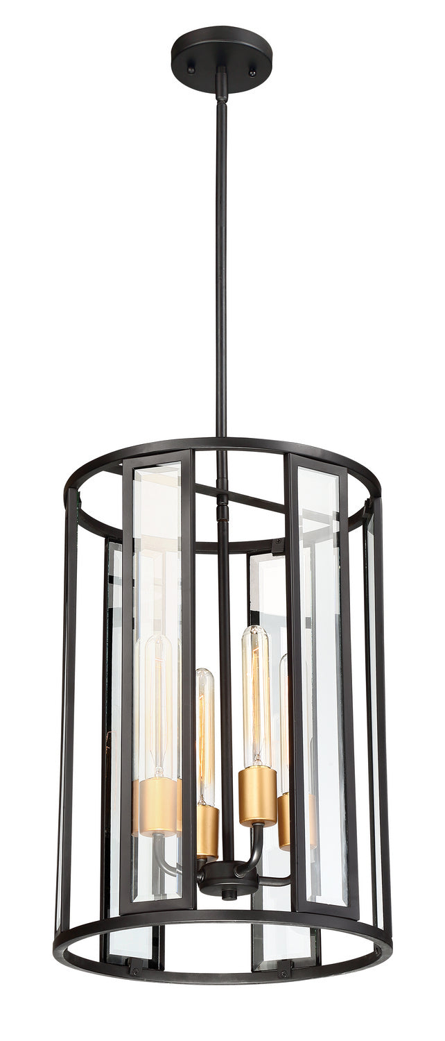 Nuvo Lighting 60-6415 Four Light Foyer Pendant, Midnight Bronze