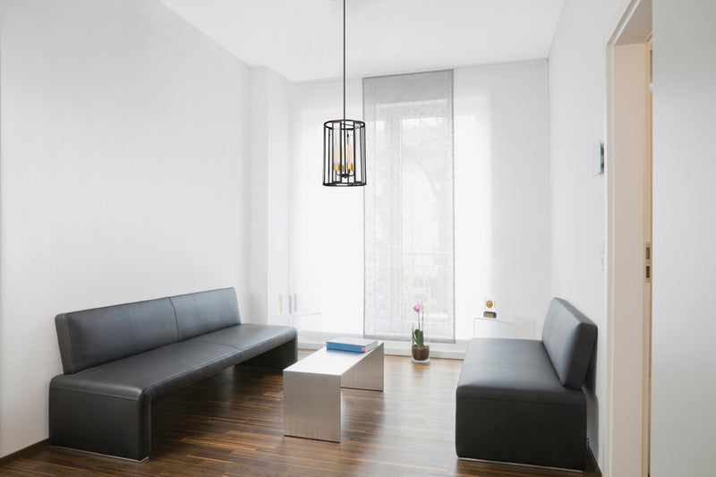 Nuvo Lighting 60-6415 Four Light Foyer Pendant, Midnight Bronze