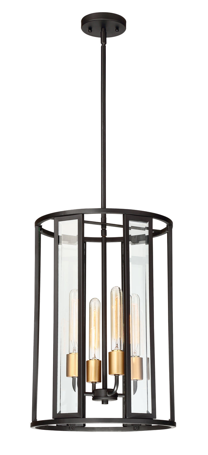 Nuvo Lighting 60-6415 Four Light Foyer Pendant, Midnight Bronze
