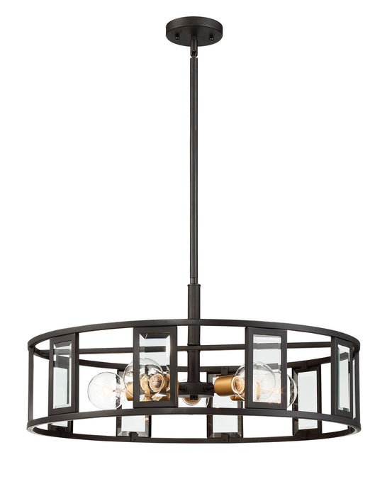 Nuvo Lighting 60-6416 Five Light Pendant, Midnight Bronze
