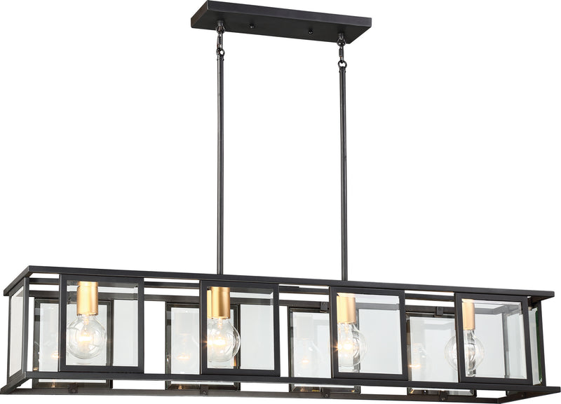Nuvo Lighting 60-6417 Four Light Trestle, Midnight Bronze