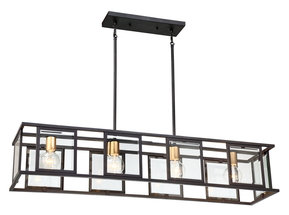 Nuvo Lighting 60-6417 Four Light Trestle, Midnight Bronze