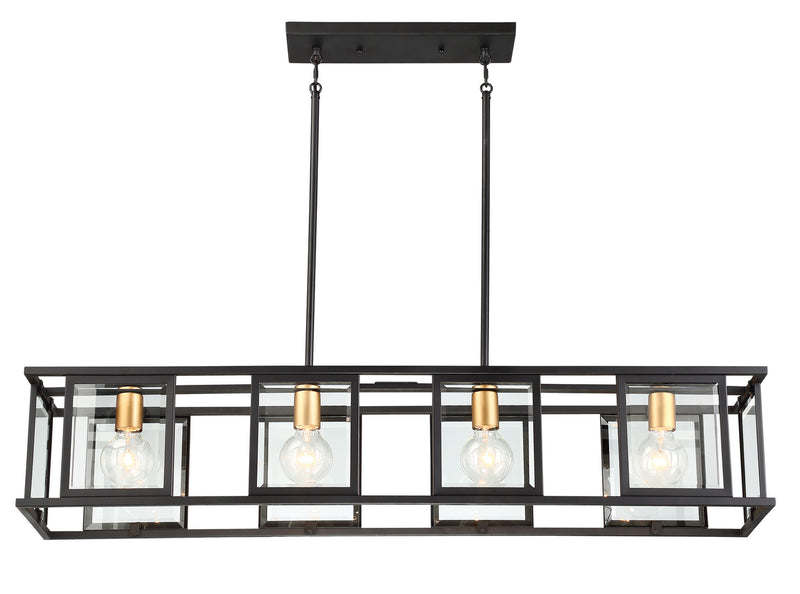 Nuvo Lighting 60-6417 Four Light Trestle, Midnight Bronze