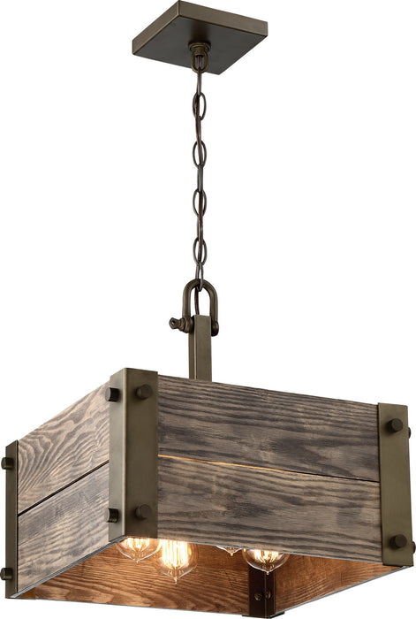 Nuvo Lighting 60-6423 Four Light Pendant, Bronze