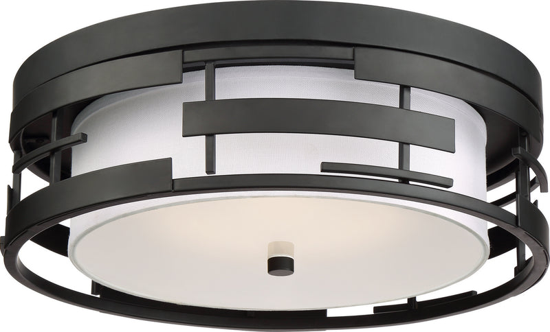 Nuvo Lighting 60-6434 Three Light Flush Mount, Midnight Bronze