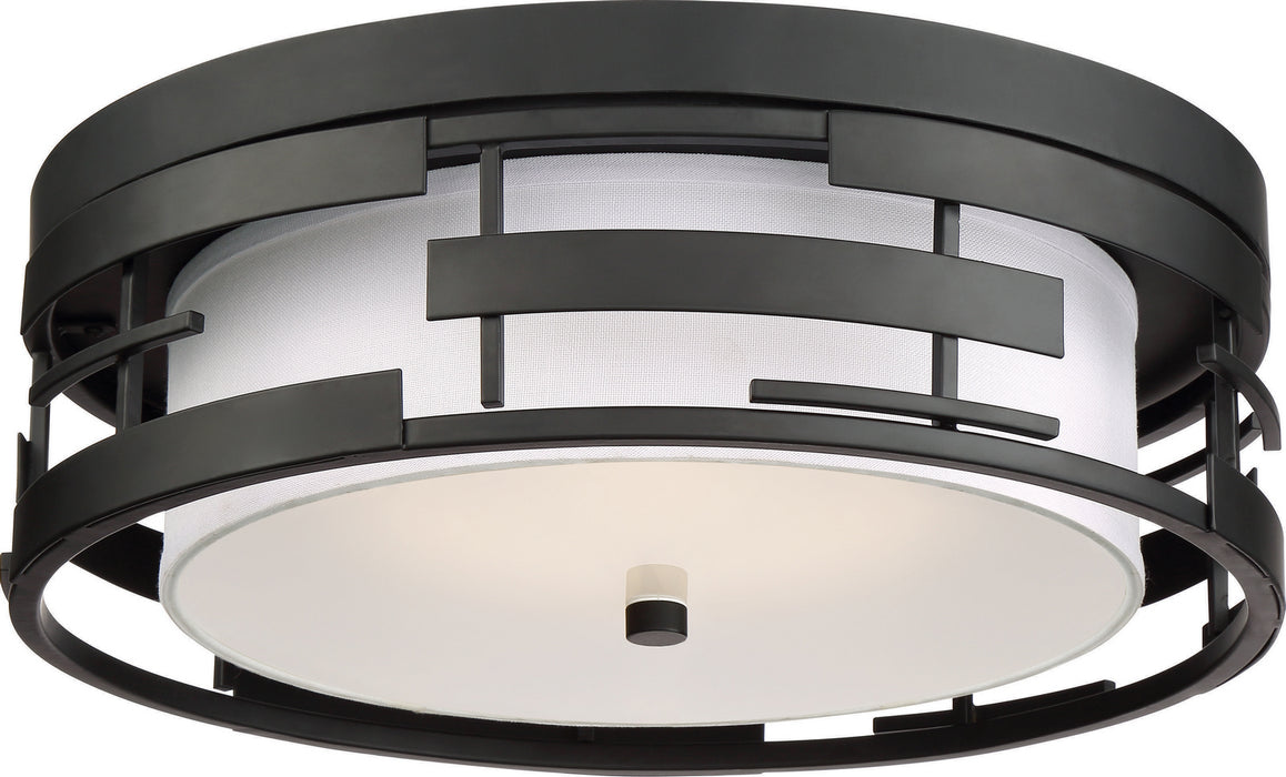 Nuvo Lighting 60-6434 Three Light Flush Mount, Midnight Bronze