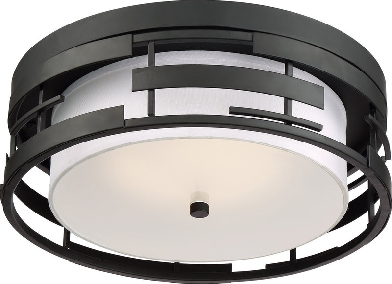 Nuvo Lighting 60-6434 Three Light Flush Mount, Midnight Bronze
