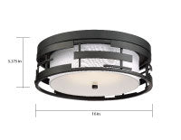 Nuvo Lighting 60-6434 Three Light Flush Mount, Midnight Bronze