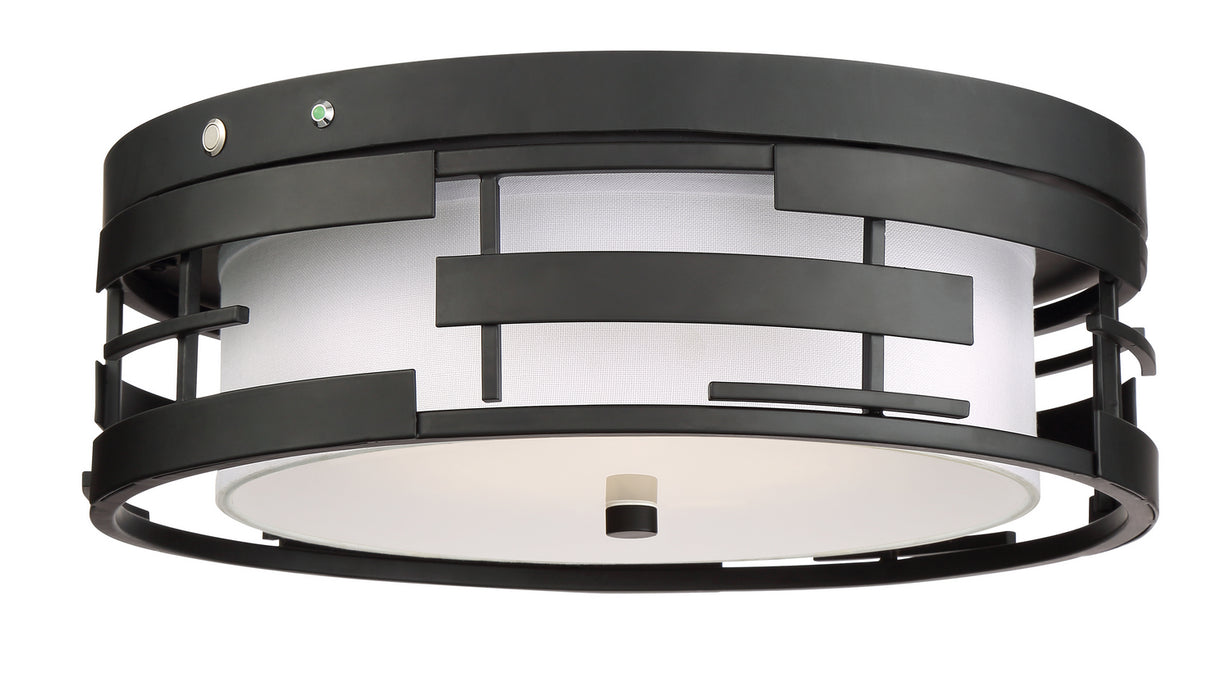 Nuvo Lighting 60-6434 Three Light Flush Mount, Midnight Bronze
