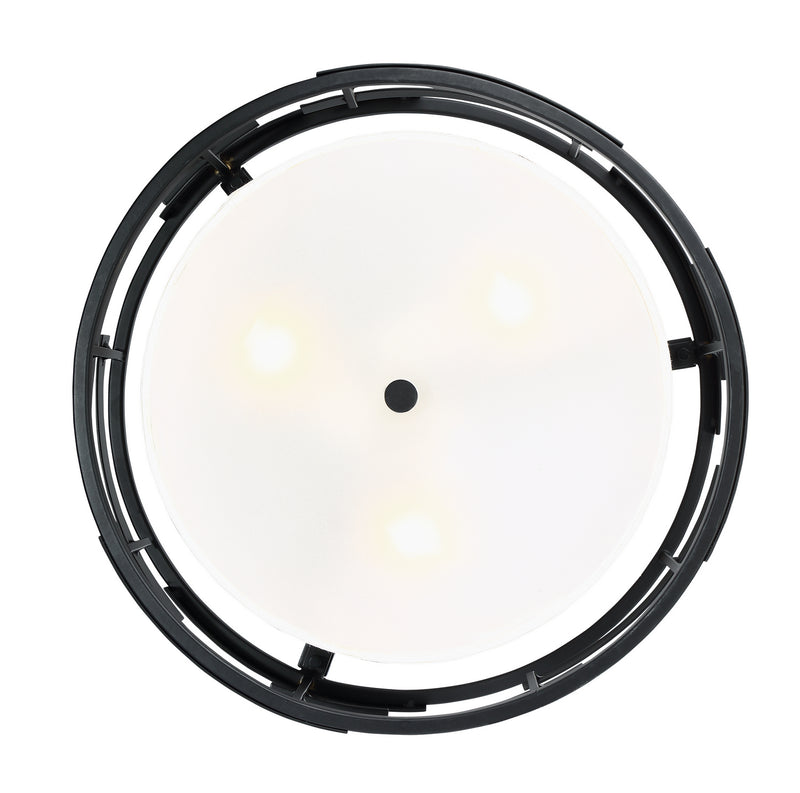 Nuvo Lighting 60-6436 Three Light Semi Flush Mount, Midnight Bronze