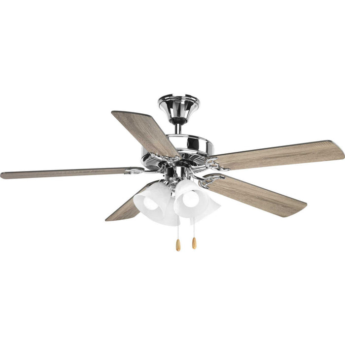 Progress Lighting P2501-15 52" Ceiling Fan, Polished Chrome