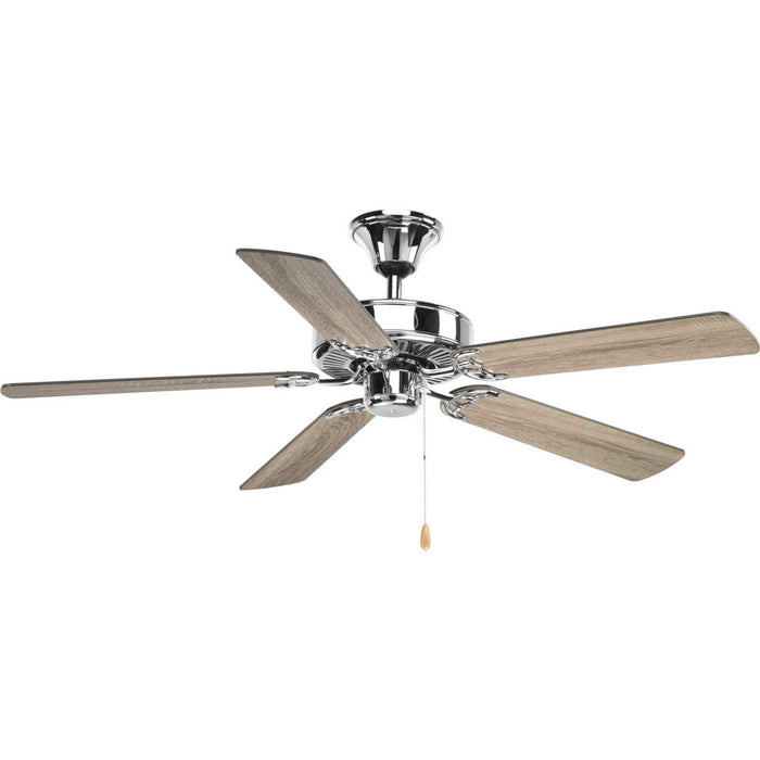 Progress Lighting P2501-15 52" Ceiling Fan, Polished Chrome