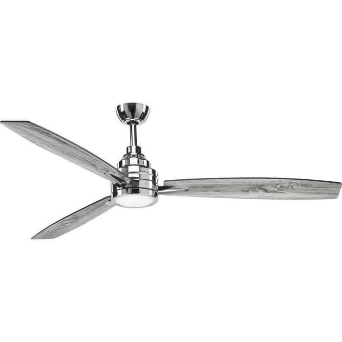 Progress Lighting P2554-1530K 60" Ceiling Fan, Polished Chrome