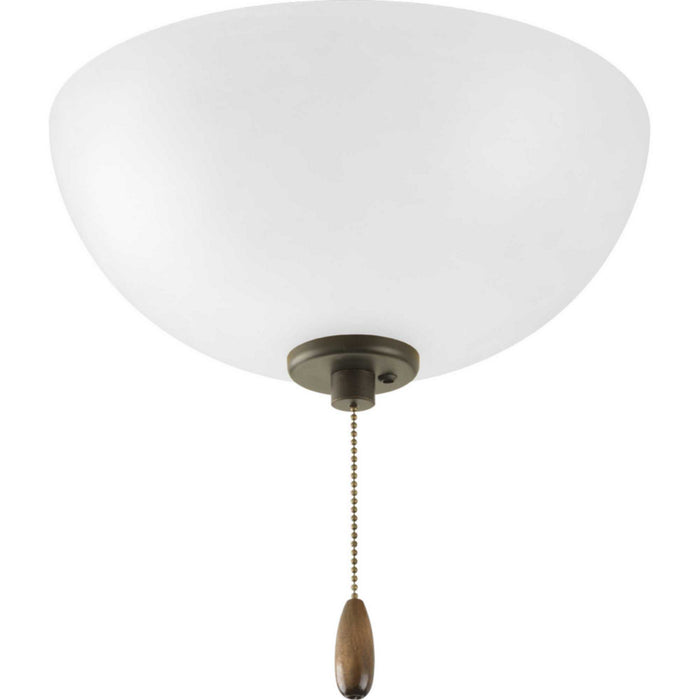 Progress Lighting P2650-01WB LED Fan Light Kit, Antique Bronze,Brushed Nickel