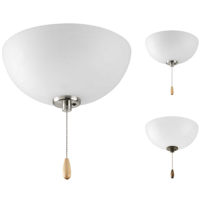 Progress Lighting P2650-01WB LED Fan Light Kit, Antique Bronze,Brushed Nickel
