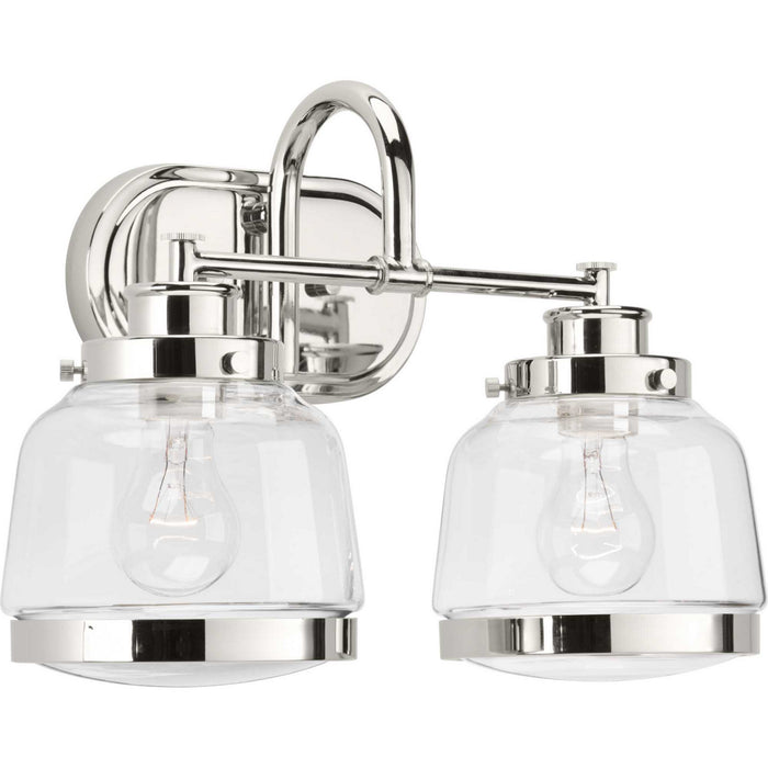 Progress Lighting P300081-104 Two Light Bath, Polished Nickel