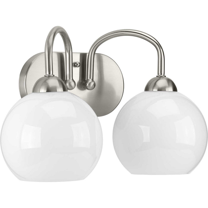 Progress Lighting P300085-009 Two Light Bath, Brushed Nickel