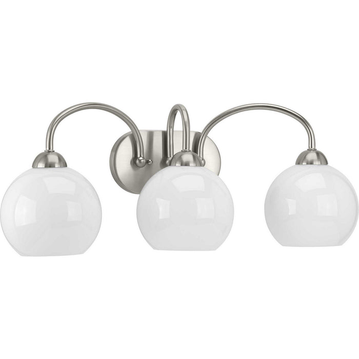 Progress Lighting P300086-009 Three Light Bath, Brushed Nickel
