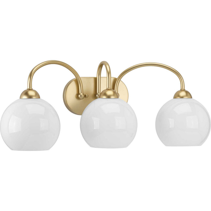 Progress Lighting P300086-078 Three Light Bath, Vintage Gold
