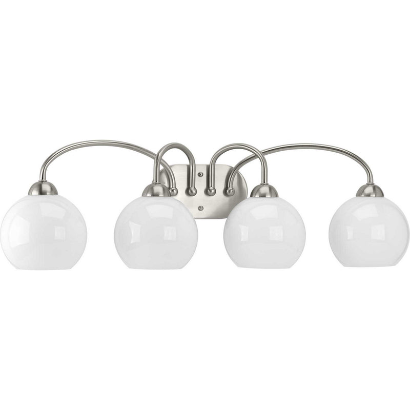 Progress Lighting P300087-009 Four Light Bath, Brushed Nickel