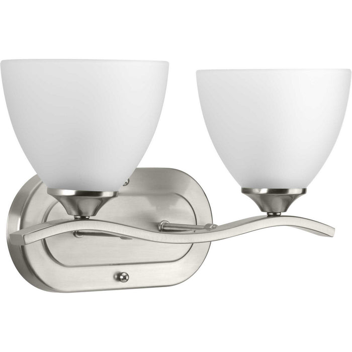 Progress Lighting P300096-009 Two Light Bath Bracket, Brushed Nickel